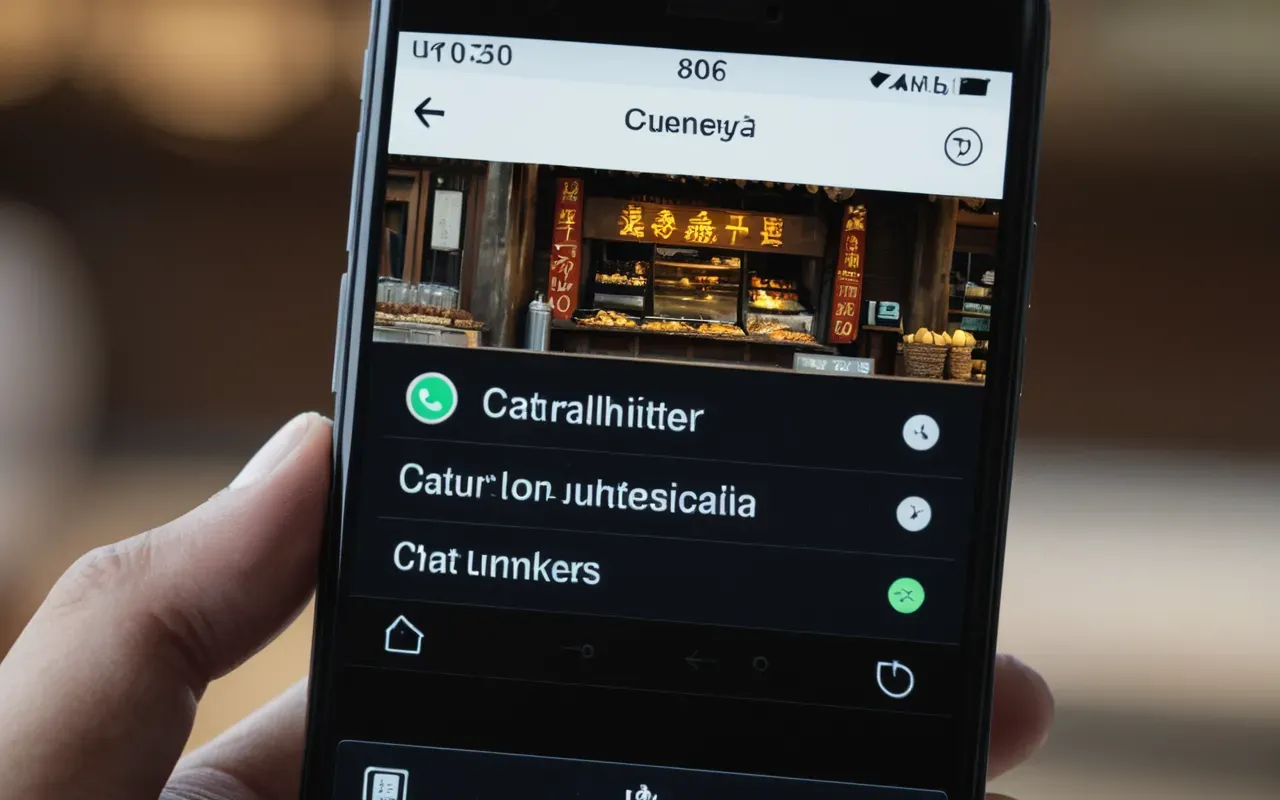 smartphone chat closeup Close up of a smartphone screen showing a chat interface with blurred background and soft indoor lighting